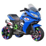 1200 Kids Electric 3 Wheels 2 Battery Kids Ride On Motorcycle(Blue)