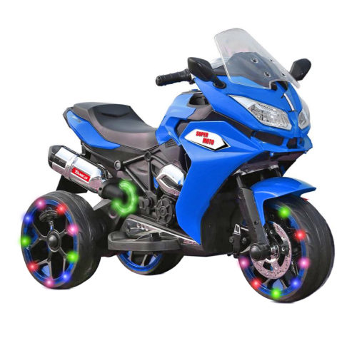 1200 Kids Electric 3 Wheels 2 Battery Kids Ride On Motorcycle(Blue)