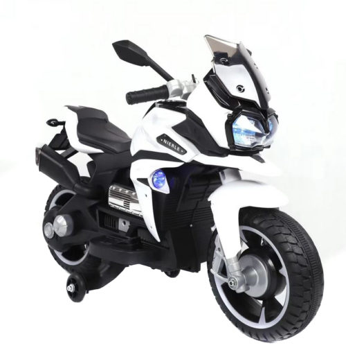 G8 Kids Electric Ride On Motorcycle-Light Display Card Reader(White)