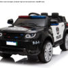 666-Kids Police Ride On Car 12V with Sound and Lights Bluetooth-Black